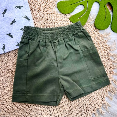 Conj. Camisa Rex's e Bermuda - Branco e Verde Musgo